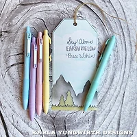 Z-Grip Pastel Barrel Retractable Ballpoint Pen Black Ink 5pk