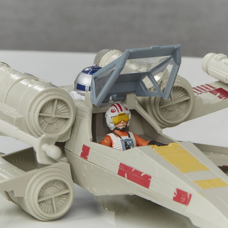 Star Wars Mission Fleet, Luke Skywalker et chasseur X-wing, classe stellaire, figurine de 6 cm avec véhicule