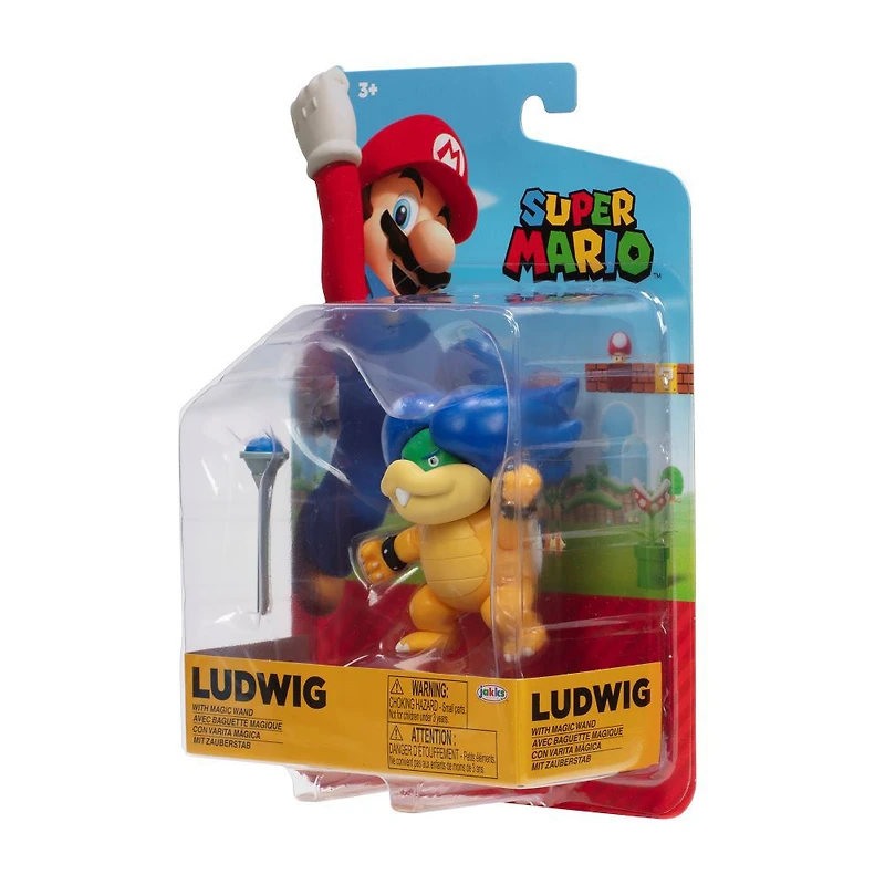Figurine Nintendo de 4 pouces - Ludwig Von Koopa avec Baguette 