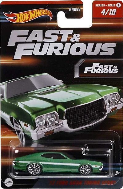 Hot Wheels Véhicule Fast & Furious 72 Ford Gran Torino Sport
