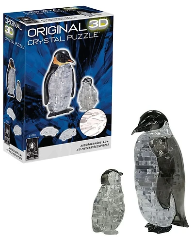 University Games Original 3D Crystal Puzzle - Penguin and Baby