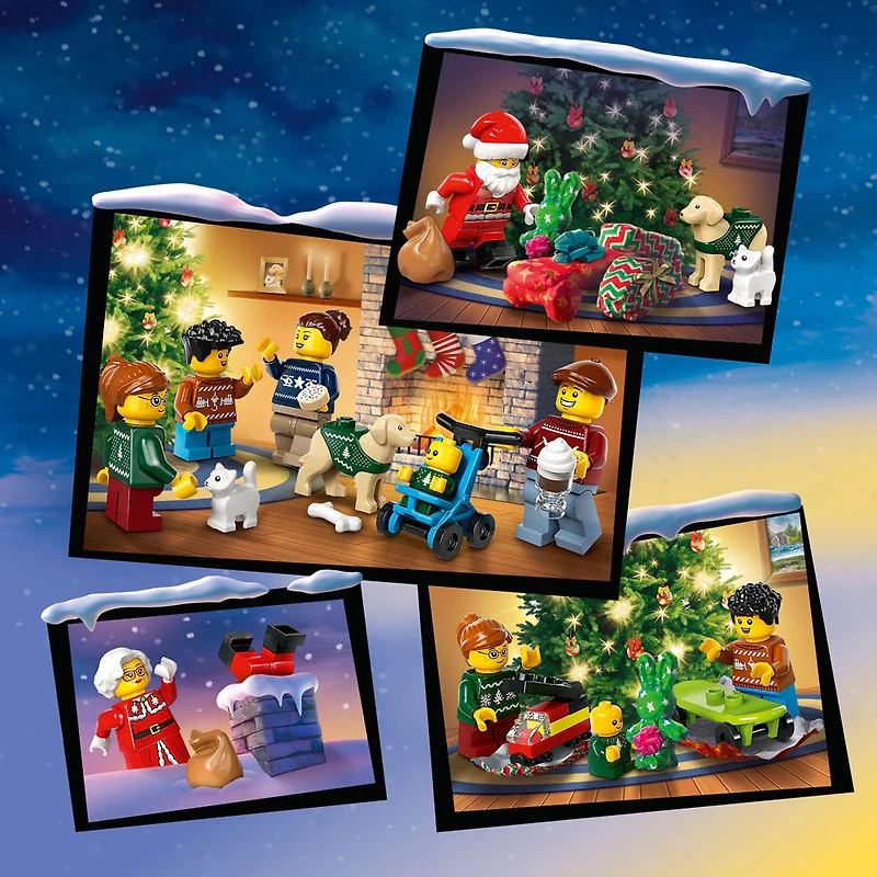 LEGO City 2024 Advent Calendar, Countdown Holiday Gift, Miniature Christmas Figures, 60436