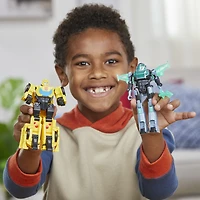Transformers EarthSpark Cyber-Combiner, figurines Bumblebee et Mo Malto