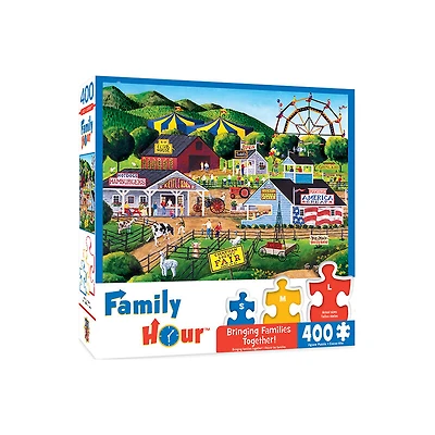 "Family Hour" "Summer Carnival" Grand Casse-Tête De 400 Pièces Par Art Poulin