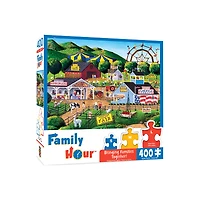 "Family Hour" "Summer Carnival" Grand Casse-Tête De 400 Pièces Par Art Poulin