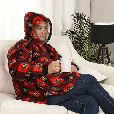 Couverture portable surdimensionnée à capuchon en sherpa des Senateurs d'Ottawa de la LNH taille unique