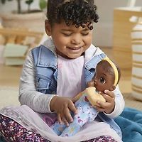 Baby Alive Soft 'n Cute, cheveux noirs, première poupée de bébé, lavable au corps souple, 28 cm