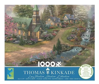 Ceaco Thomas Kinkade Puzzle 1000 pièces Chapelle du dimanche matin