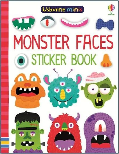 Usborne Minis Monster Faces Sticker Book - English Edition