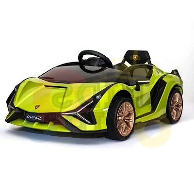 KidsVip 12V Enfants et Tout-Petits 4x4 Lamborghini Sian Edition Voiture Eléctrique avec Commande à Distance - Vert - Édition anglaise