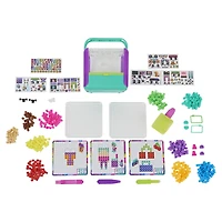 Pixobitz Studio with 500 Water Fuse Beads, Decos and Accessories, Makes 3D Creations with No Heat