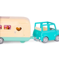 Li'l Woodzeez, Happy Camper, Blue Camper with Accessories