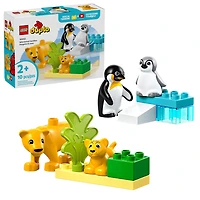 LEGO DUPLO Town Wild Animal Families Penguins & Lions Building Toy Playset - Preschool Animal Toy - 10442