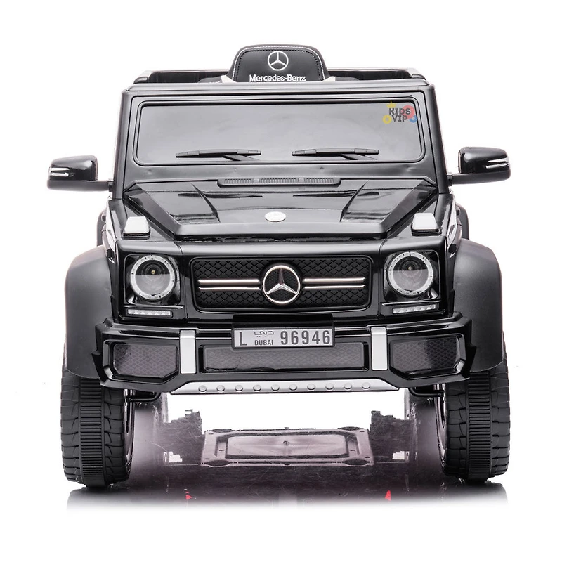 Kidsvip 12V Mercedes 6X6 W/ Rc- Black - Édition anglaise