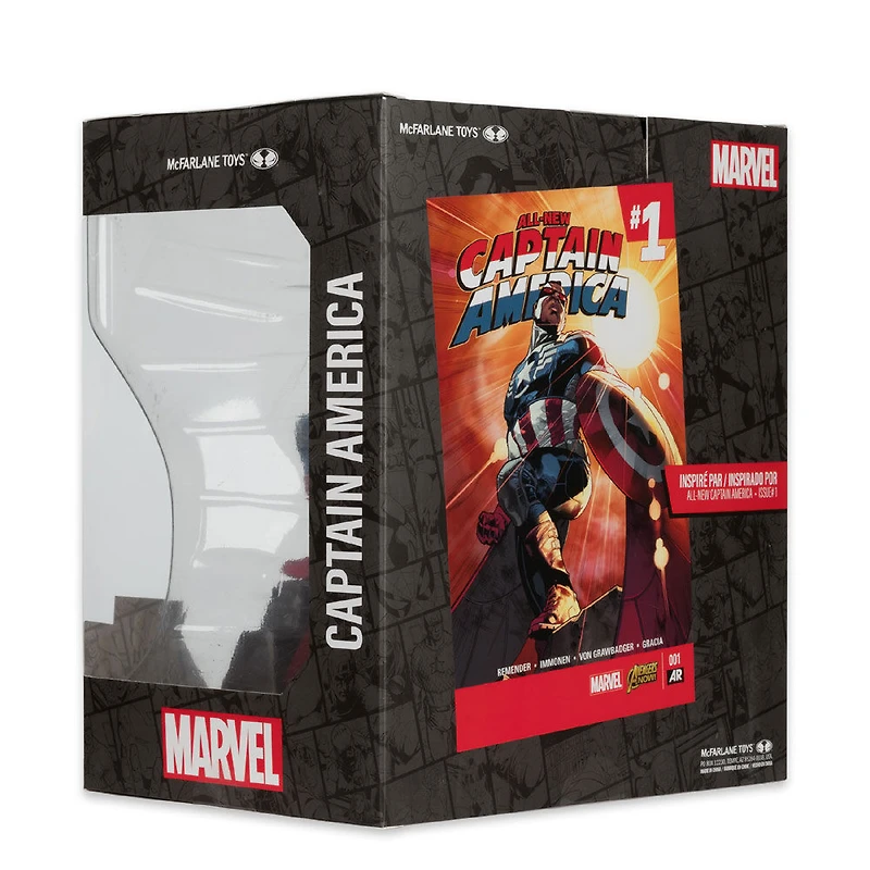 Marvel - Captain America à l'échelle 1:10 avec scène (Tous nouveaux Captain America #1)