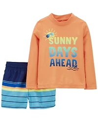 Carter's "Sunny Days Ahead" 2-Piece Rashguard Swim Set  