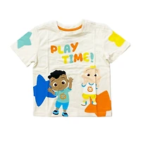 CoComelon – T-shirt JJ et Cody – Blanc cassé
