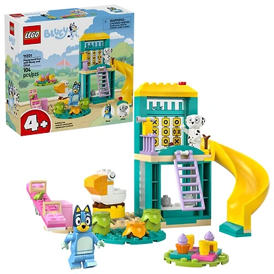 LEGO Bluey Le Terrain de Jeu de Bluey et Chloe , Jouet Préscolaire, Trousse Créative de Construction d'Animaux 11201