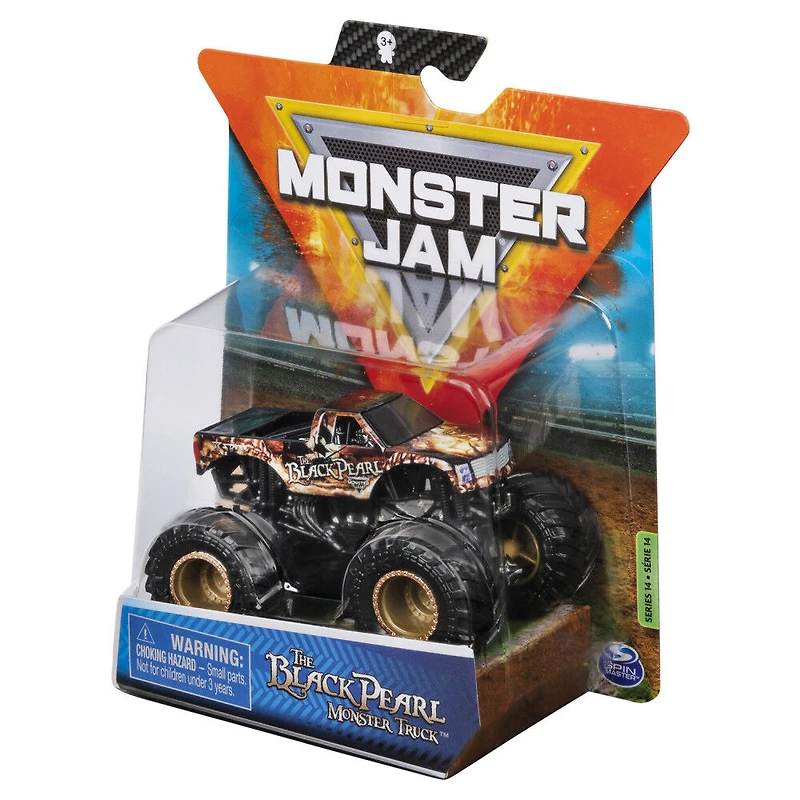 Monster Jam, Monster truck Black Pearl officiel, véhicule en métal moulé, série  Arena Favorites, échelle 1:64