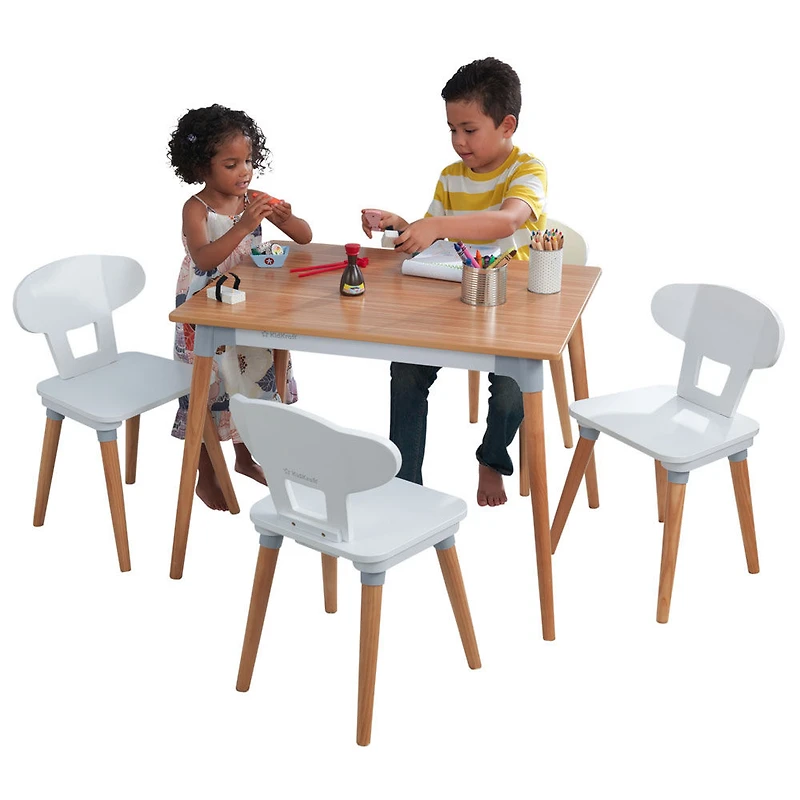 Ensemble table et 4 chaises rétro pour enfants et tout-petits