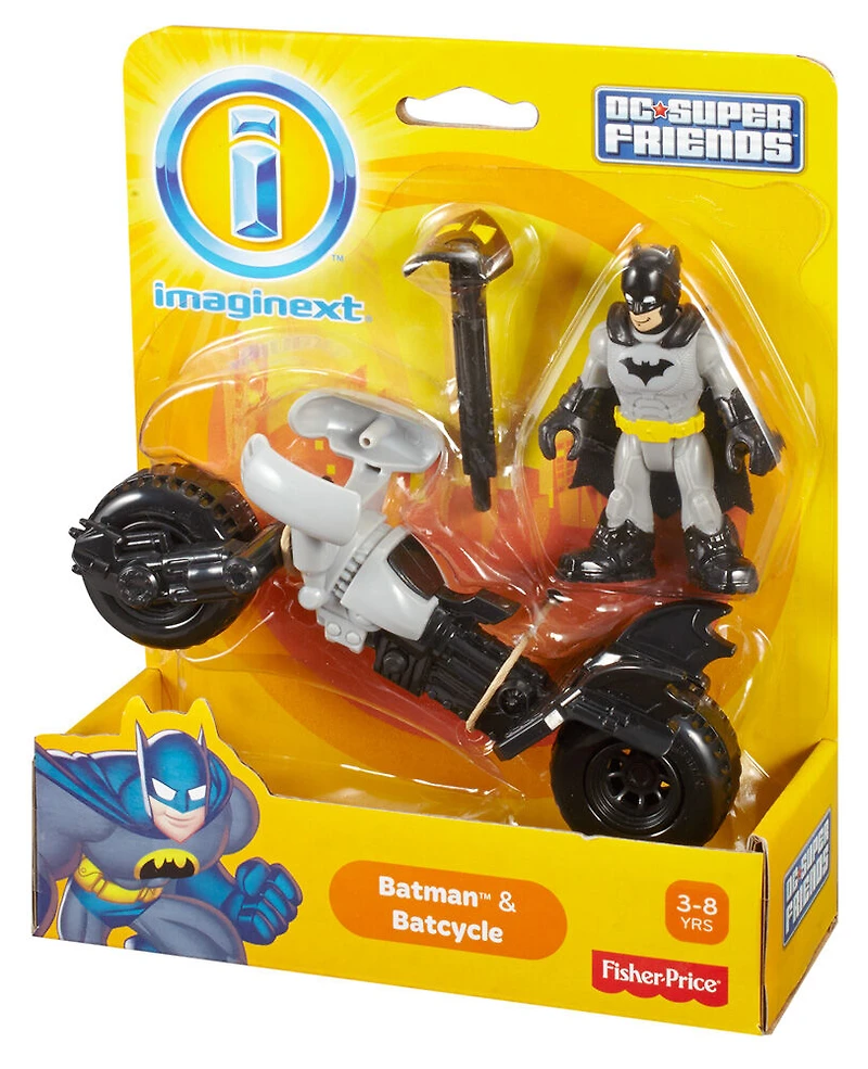 Fisher-Price Imaginext - DC Super Friends Batman & Batcycle - English Edition