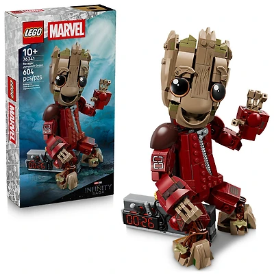 LEGO Marvel Groot en Combinaison de Ravageur, Ensemble de Construction de Jouet d'Action de Superhéros, Figurine Mobile 76341