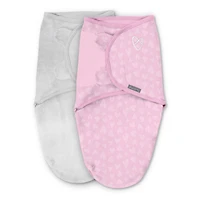 Velboa - Coeurs Roses 2PK P/M 0-3M de SwaddleMe By Ingenuity