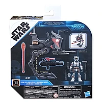 Star Wars Mission Fleet Expedition Class, Tech (Bad Batch), Embuscade en AT-RT, figurine de 6 cm avec véhicule
