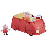 Peppa Pig Peppa's Adventures Peppa's Family Red Car Preschool Toy, Speech and Sound Effects - French Edition