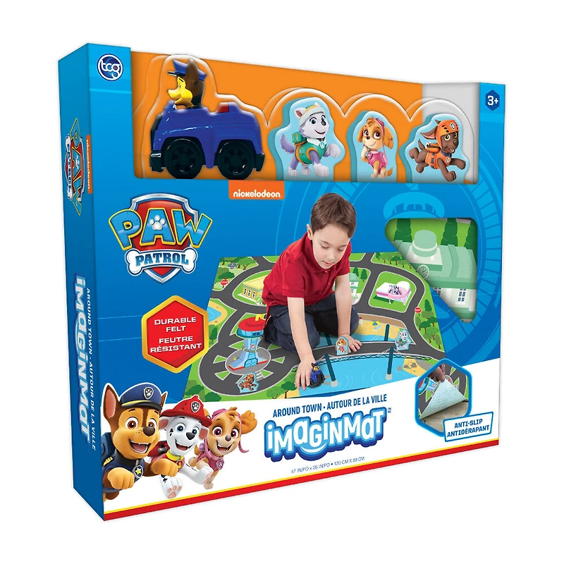 Paw Patrol Imaginmat Around Town With 1 Vehicle & 3 Characters