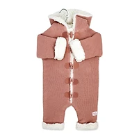 Rock a Bye Baby True Knit Pramsuit With Sherpa Lining: 0-3M