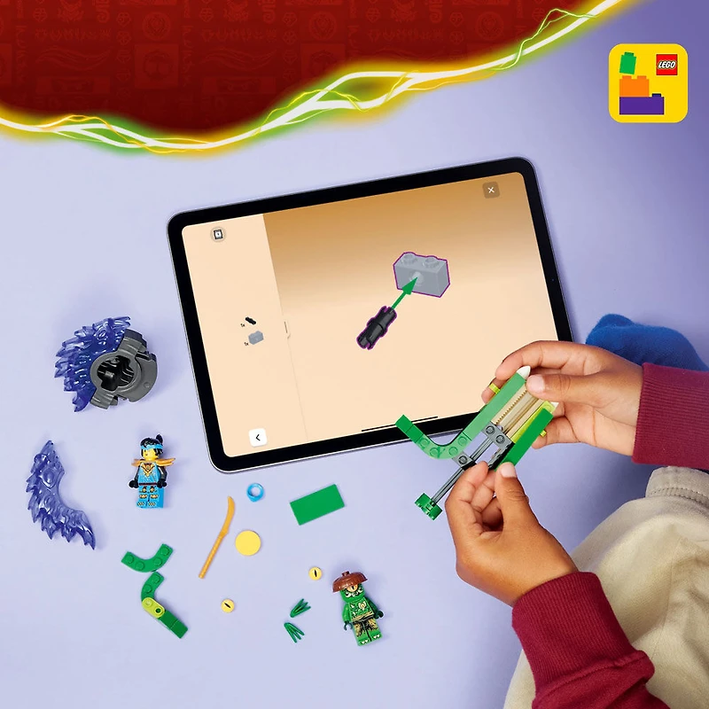 LEGO NINJAGO Nya contre la Toupie du Monstre de la Mutation, Jouet de Combat, Ensemble de Jeu avec 2 Figurines 71849