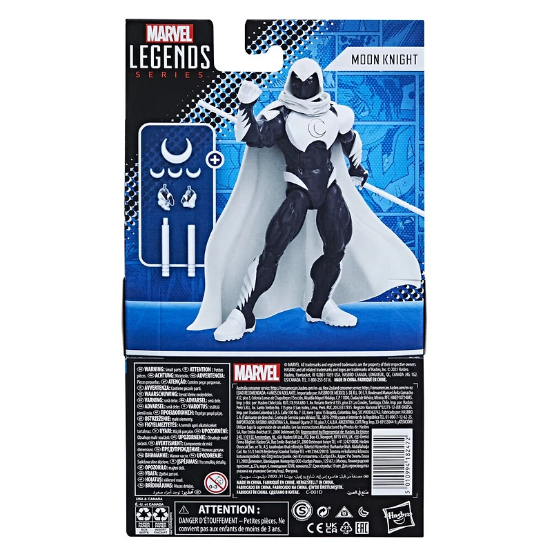 Hasbro Marvel Legends Series, figurine articulée de collection Moon Knight de 15 cm des bandes dessinées Marvel