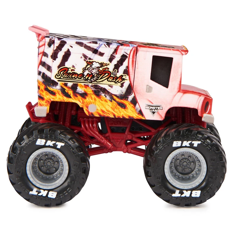 Monster Jam, Monster truck Swine n Dash officiel, véhicule en métal moulé, échelle 1:64, Jouets pour garçons à partir de 3 ans