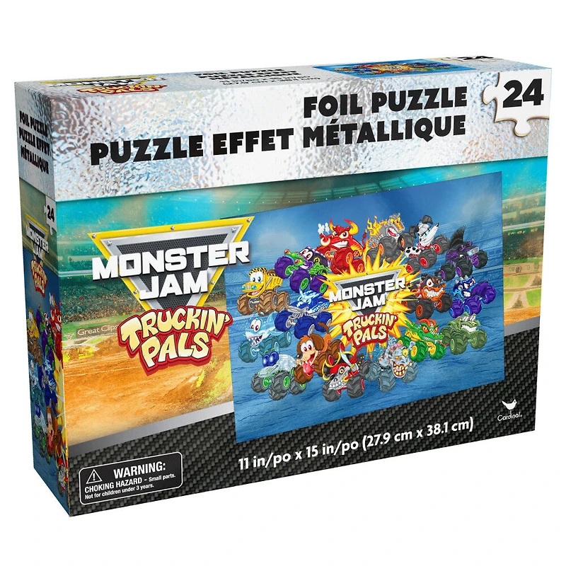 Monster Jam, Puzzle avec effet métallique de 24 pièces