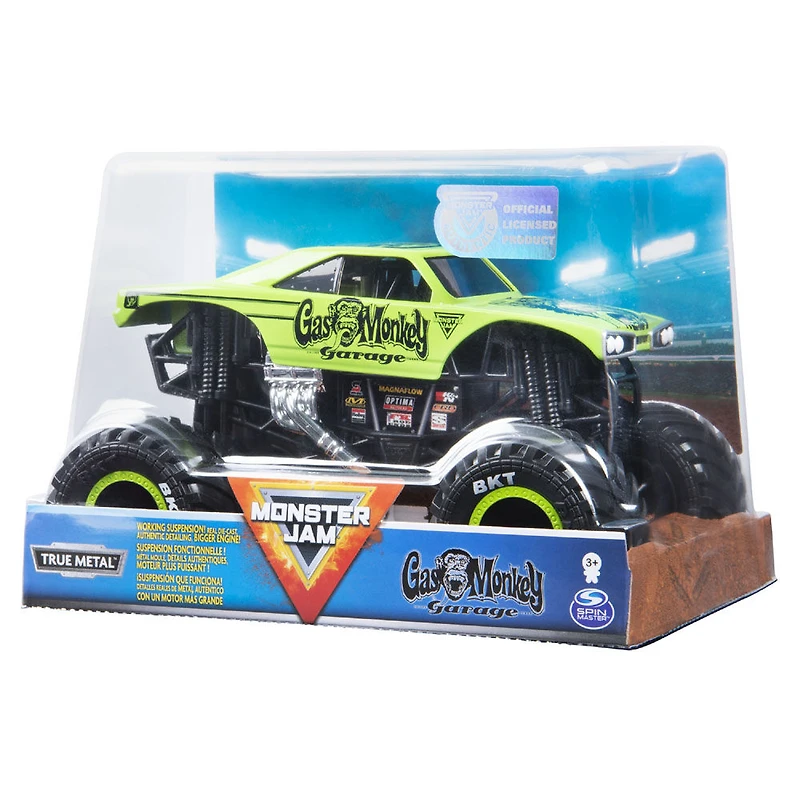 Monster Jam, Official Gas Monkey Monster Truck, Die-Cast Vehicle, 1:24 Scale