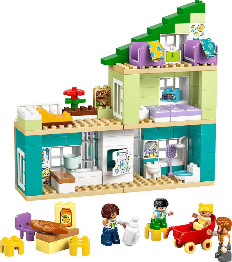 LEGO DUPLO Town 3 in 1 Modern Family House with Figures Building Toy for Toddlers, Ages 2+ - 10470