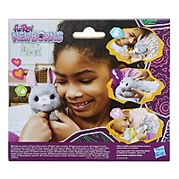 furReal Newborns, bébé lapin, peluche animatronique interactive, animal de compagnie électronique avec sons, yeux qui se ferment, dès 4 ans