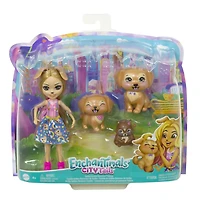 Enchantimals-Coffret Famille-Poupée Gerika Golden Retriever - Notre exclusivité