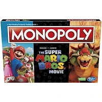 Monopoly : éditon film Super Mario Bros., jeu de plateau pour enfants, inclut pion Bowser