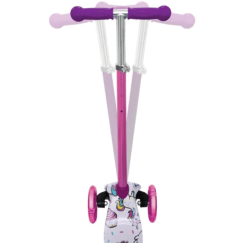 trotinette de course robuste pour enfants avec impression de licorne