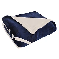 Couverture en polaire Sherpa à motif sportif des Oilers de Edmonton de la LNH(50 x 60)