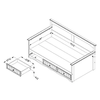 Meubles South Shore, Daybed with Storage - Pure White