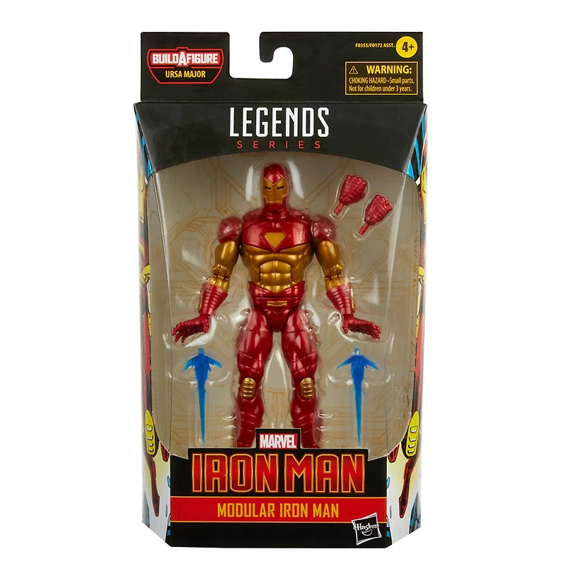Hasbro Marvel Legends Series, figurine Modular Iron Man avec 4 accessoires et pièce Build-a-Figure