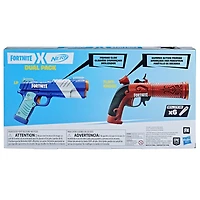 Nerf Fortnite Dual Pack, inclut 2 blasters Nerf, blaster à fléchettes Flint-Knock, blaster à fléchettes LP, 6 fléchettes en mousse Nerf Elite
