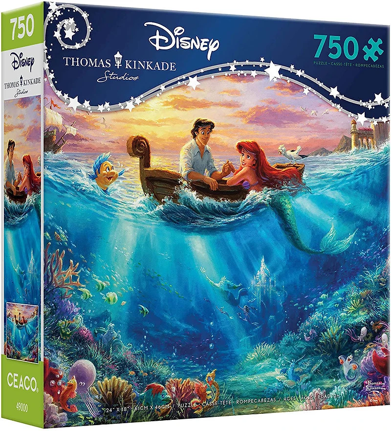 Ceaco Thomas Kinkade -  Little Mermaid Falling in Love 750 Piece Puzzle - English Edition