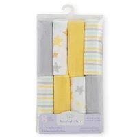 Koala Baby 8-Pack Washcloth, Yellow Star