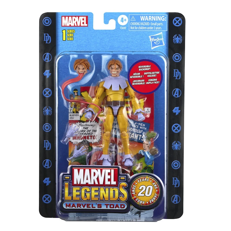 Marvel Legends Series, 20e anniversaire, Série 1, Marvel's Toad, figurine de collection de 15 cm et 6 accessoires