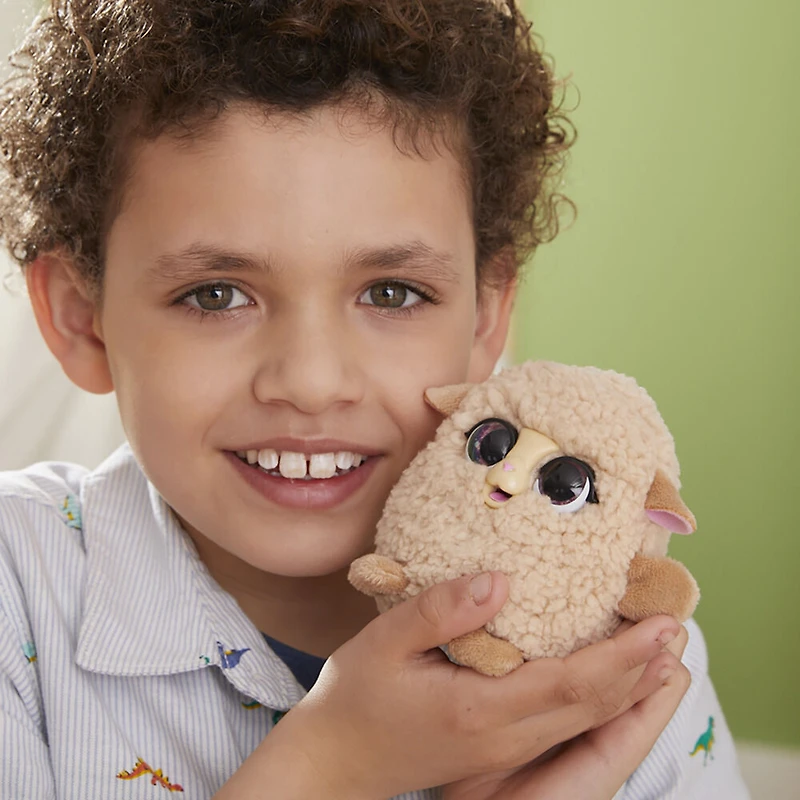 furReal Fuzzalots, Agneau interactif changeant de couleur, jouet électronique