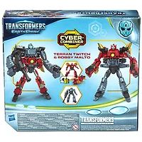 Transformers EarthSpark Cyber-Combiner Terran Twitch and Robby Malto Action Figures